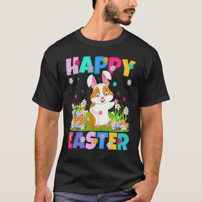 T-shirt Hamster Joyeux Bunny Hamster de Pâques Dimanche de (Devant)