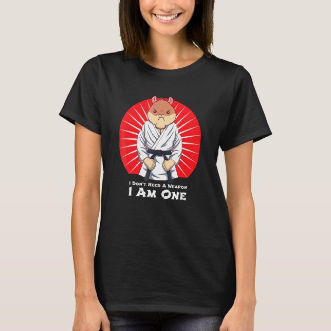T-shirt Hamster Kung Fu Taekwondo Karate Judoka Martial Ar (Devant)