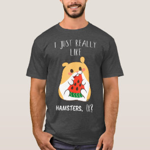 T-shirt Hamster Lover Kawaii Cute Vraiment Comme Des Hamst