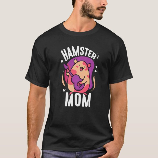 T-shirt Hamster Maman Mignonne Propriétaire Animal Animaux (Devant)