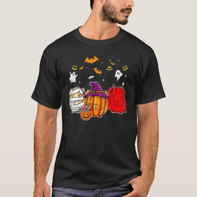 T-shirt Hamster Mummy sorcières Citrouille Devil Halloween (Devant)