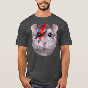 T-shirt Hamster nain gris avec éclair rouge sur