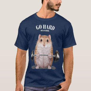 T-shirt Hamster nain haltère en fitness gym