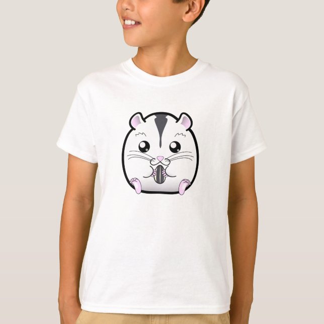 T-shirt Hamster nain russe semi-blanc (Devant)