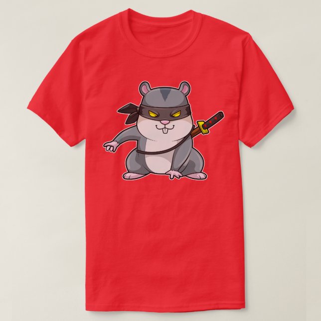 T-shirt Hamster Ninja Martial Arts (Design devant)