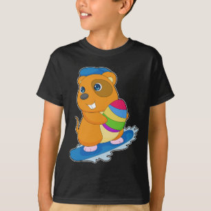 T-shirt Hamster Pâques Snowboard