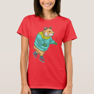 T-shirt Hamster patinage sur glace Patins à glace