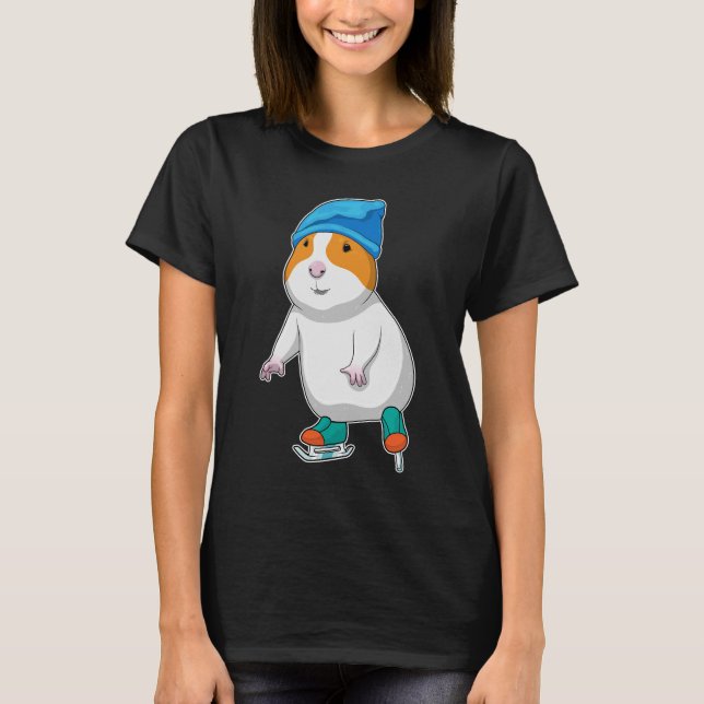 T-shirt Hamster Patinage sur glace Patins sur glace (Devant)