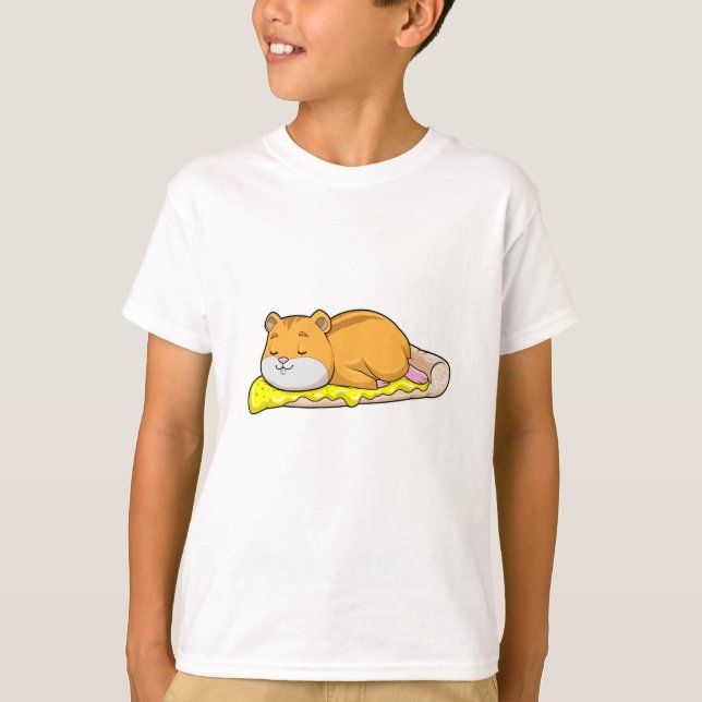 T-shirt Hamster & Pizza au fromage (Devant)