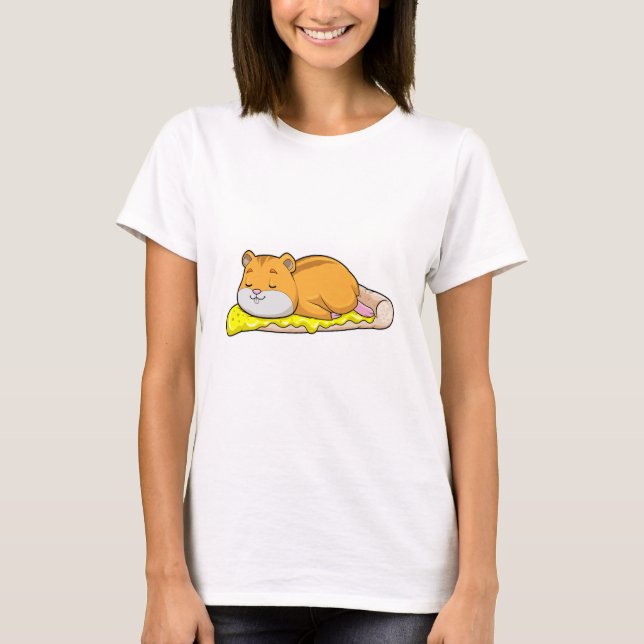 T-shirt Hamster & Pizza au fromage (Devant)