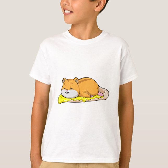 T-shirt Hamster & Pizza au Fromage (Devant)