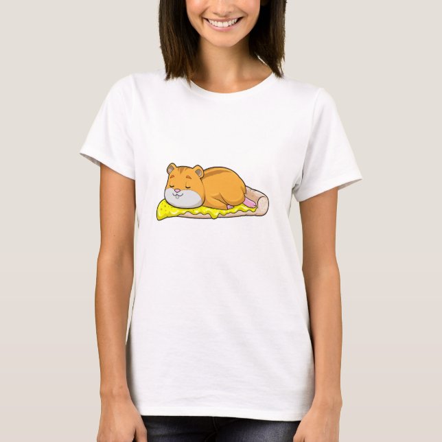 T-shirt Hamster & Pizza au fromage (Devant)
