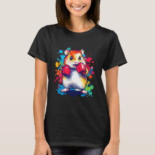 T-shirt Hamster portant des gants de boxe Art coloré