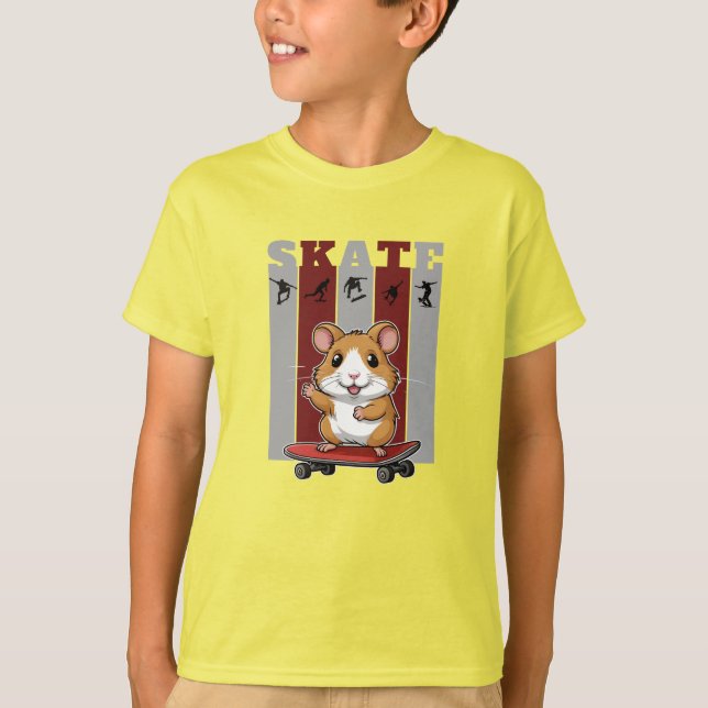 T-shirt Hamster Skater (Devant)