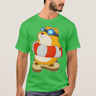 T-shirt Hamster Swimming Lifebuoy