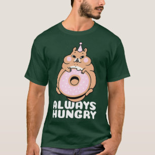 T-shirt Hamster Toujours Faim Avec Don De Donut (2)