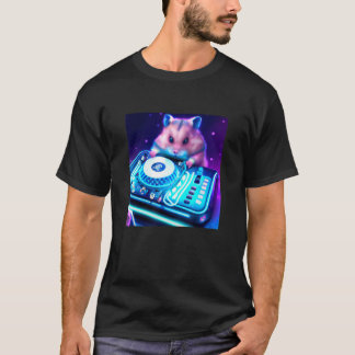 T-shirt Hamster Vaporwave DJ Esthétique Garçons Filles Hom