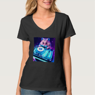 T-shirt Hamster Vaporwave DJ Esthétique Garçons Filles Hom