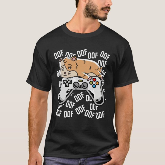 T-shirt Hamster Video Game Noob Oof  Kids Boys Girls (Devant)