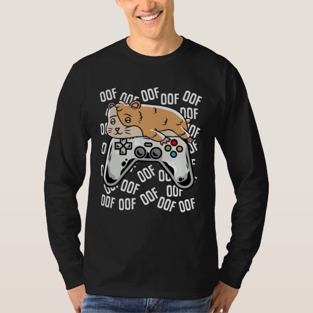 T-shirt Hamster Video Game Noob Oof  Kids Boys Girls (Devant)