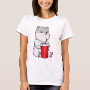T-shirt Hamster with Mug & Drinking straw