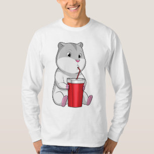 T-shirt Hamster with Mug & Drinking straw