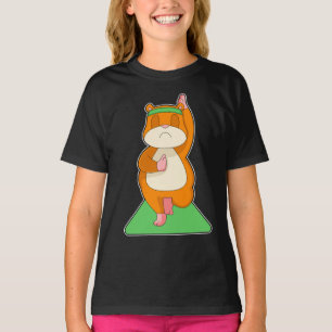 T-shirt Hamster Yoga Fitness Sports