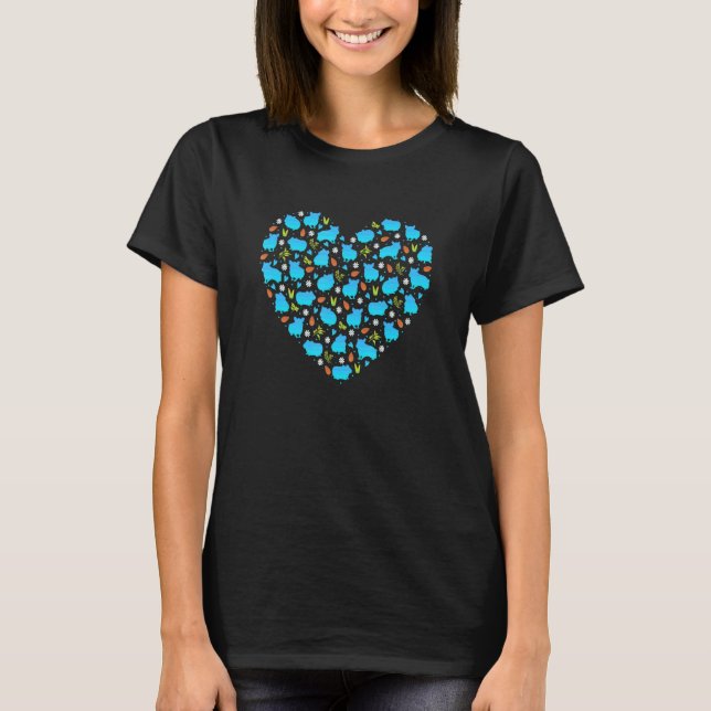 T-shirt Hamsters Coeur Hamsters Animal (Devant)