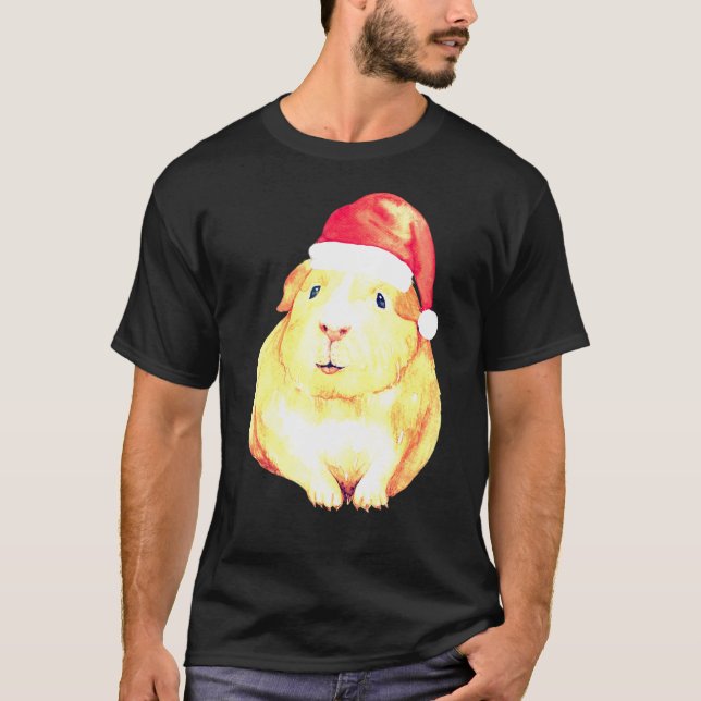 T-shirt Hamsters de Noël de cochons de Guinée (Devant)