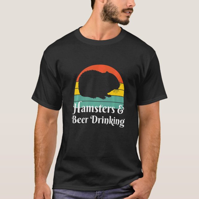 T-shirt Hamsters Et Bières Boire (Devant)