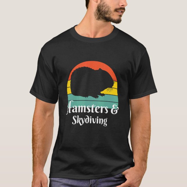 T-shirt Hamsters et parachutiste de skydiving (Devant)