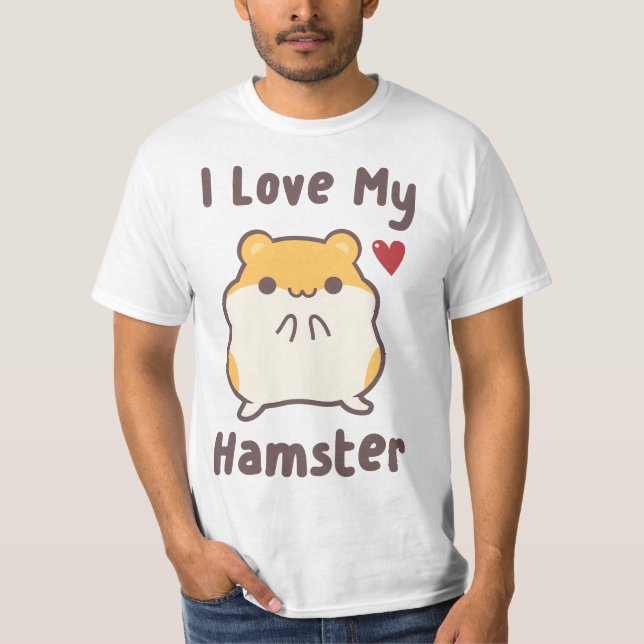 T-shirt Hamube I Love My Hamster Cute Hammy  (Devant)