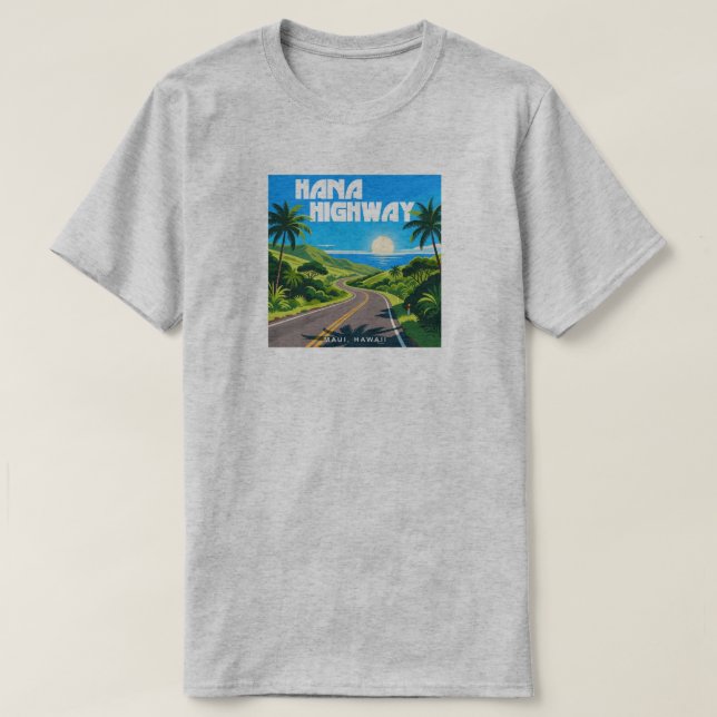 T-shirt Hana Highway Maui Hawaii Paysage (Design devant)