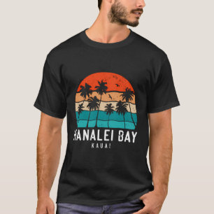 T-shirt Hanalei Bay Kauai Hawaii Hi Beach Palm Tree