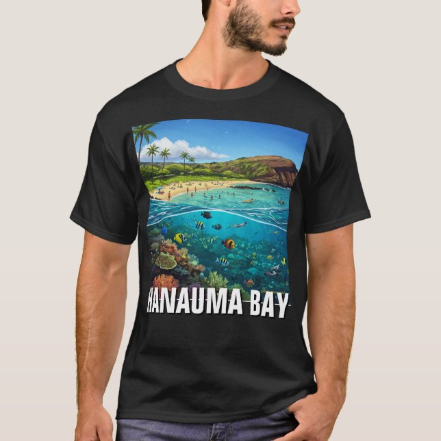 T-shirt Hanauma Bay Oahu Hawaii Travel (Devant)
