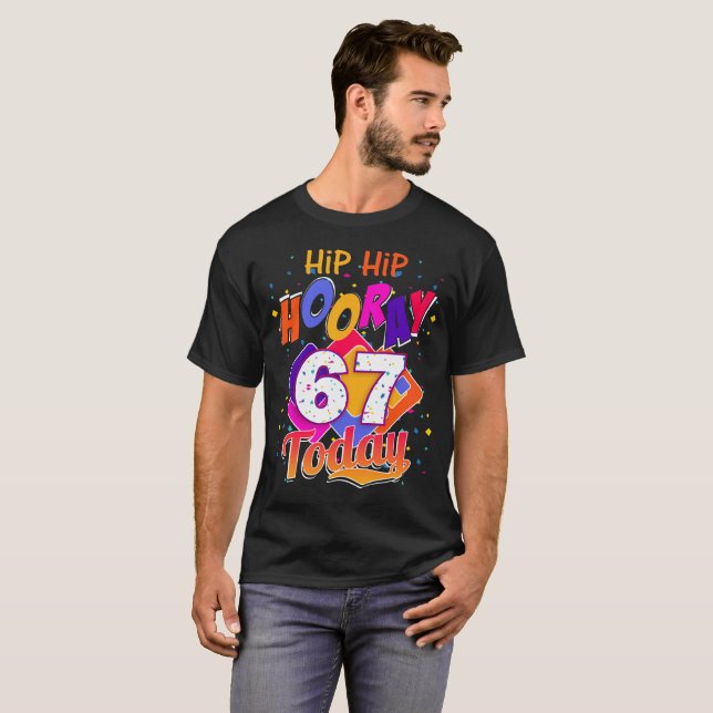 T-shirt Hanche de hanche hoorry son mon 67 (Devant entier)