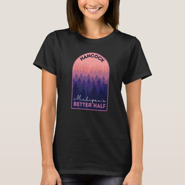 T-shirt Hancock Michigans meilleure moitié Yooper Up Retro (Devant)
