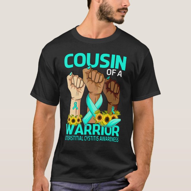 T-shirt Hand Cousin Of A Warrior Interstitial Cystitis Awa (Devant)