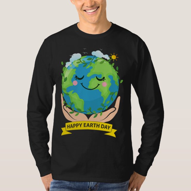 T-shirt Hand Earth Global Warming Climate Change Awareness (Devant)