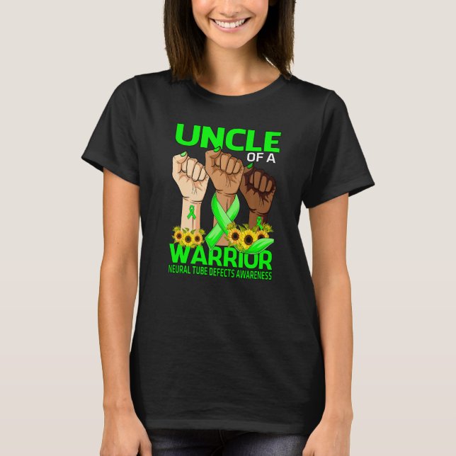 T-shirt Hand Uncle Of A Warrior Neural Tube Defects Awaren (Devant)