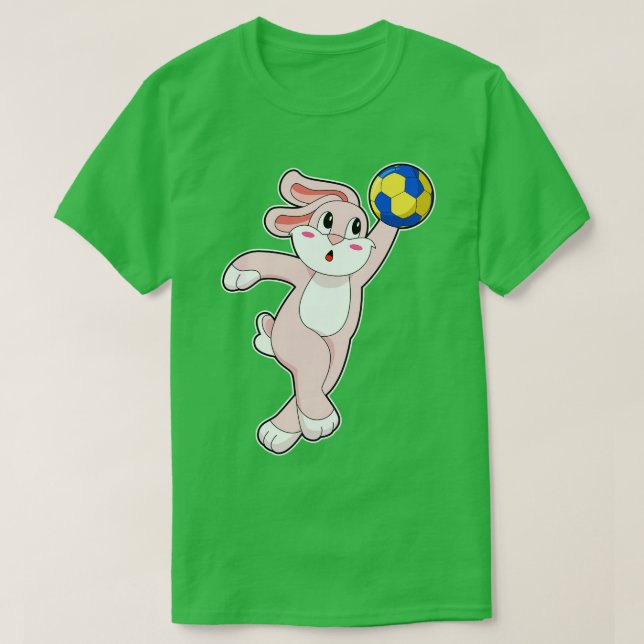 T-shirt Handball de joueur de lapin (Design devant)