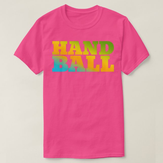 T-shirt Handball Hobby brillant et coloré (Design devant)
