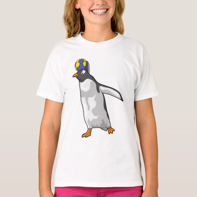 T-shirt Handball joueur de pingouin Handball (Devant)
