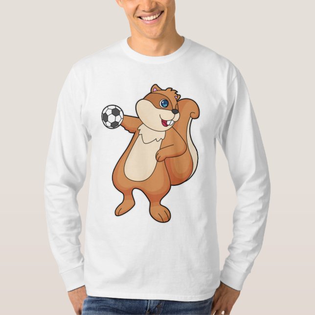 T-shirt Handball joueur d'écureuil (Devant)