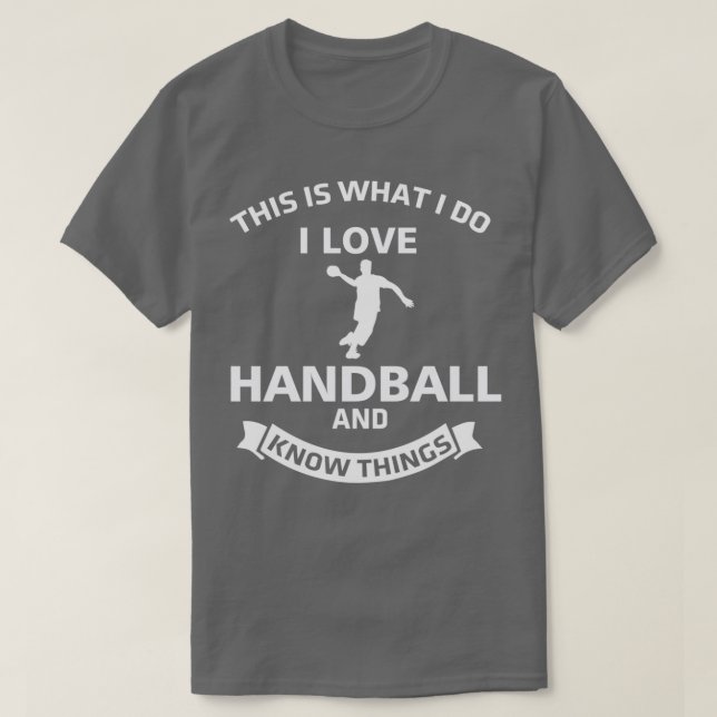 T-shirt Handball Knowledge Jump Shot Handball Player Resin (Design devant)