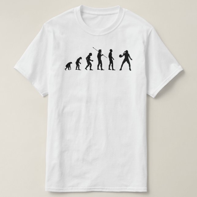 T-shirt Handball Player Evolution De Man Sports Mème Bv (Design devant)