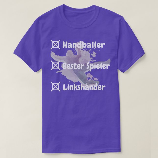 T-shirt Handball player gauche main meilleure conception d (Design devant)
