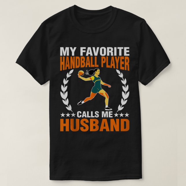 T-shirt Handball Player Me Appelle Hus Sports Lover Expert (Design devant)