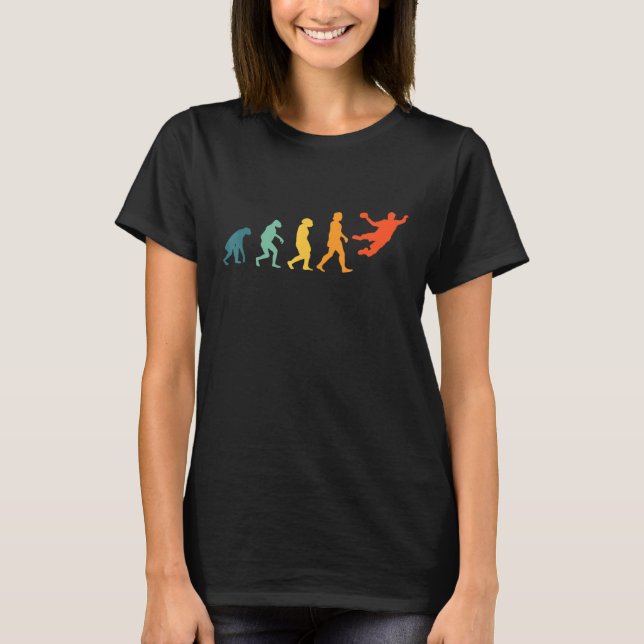 T-shirt Handball Players Evolution Retro Handball (Devant)