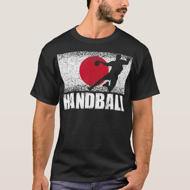 T-shirt Handball Sport, Drapeau du Japon, Jeu de Handball  (Devant)